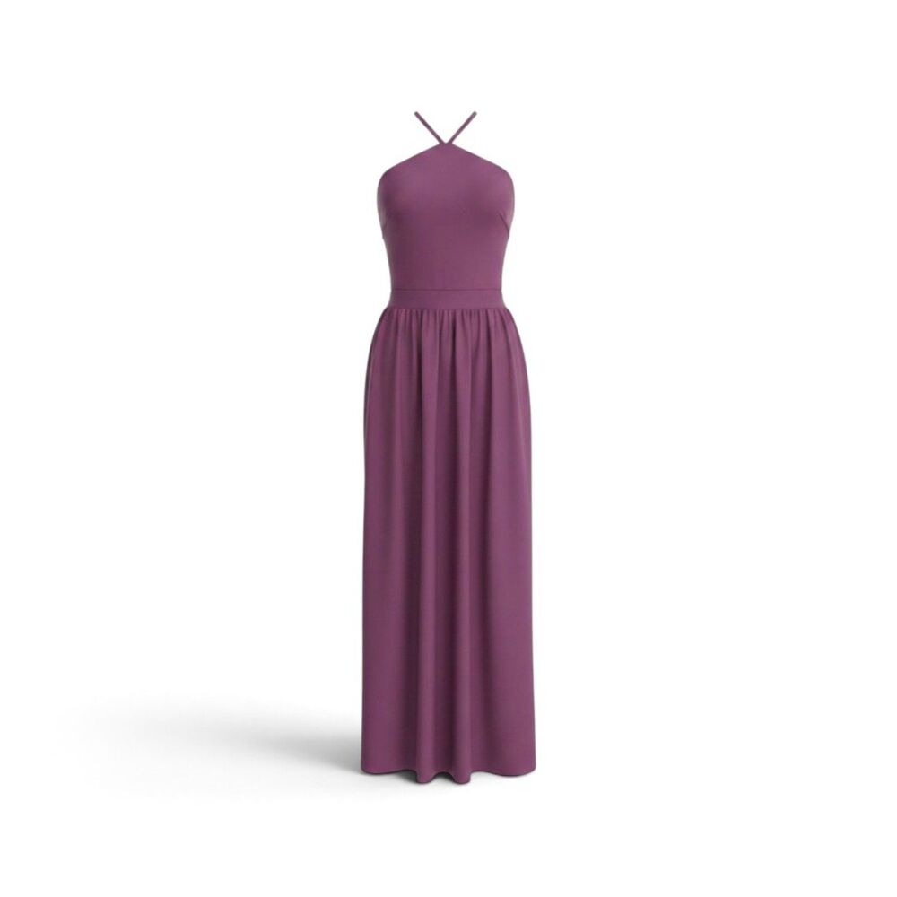HYFVE Purple Halter Top Backless Maxi sz M